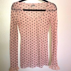 Free People Pink Lace Top